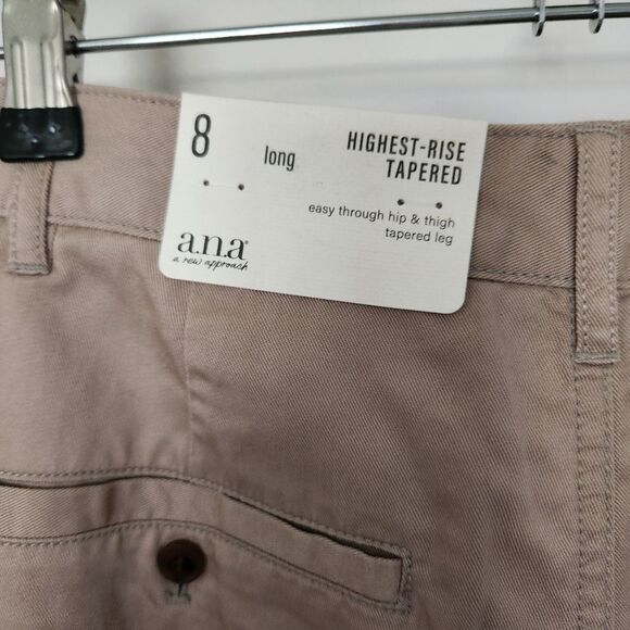 a.n.a. A New Approach Womens High-Rise Tapered Leg Pants Size 8 Long - Picture 6 of 9